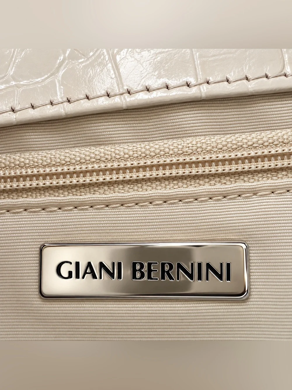 Giani Bernini genuine-leather croc-embossed clutch: